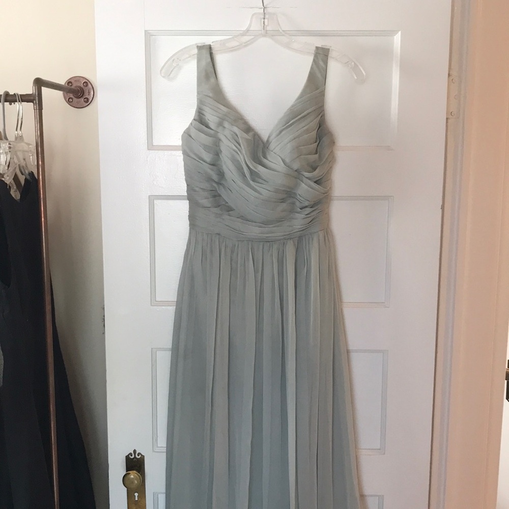 Sea foam bridesmaid dress